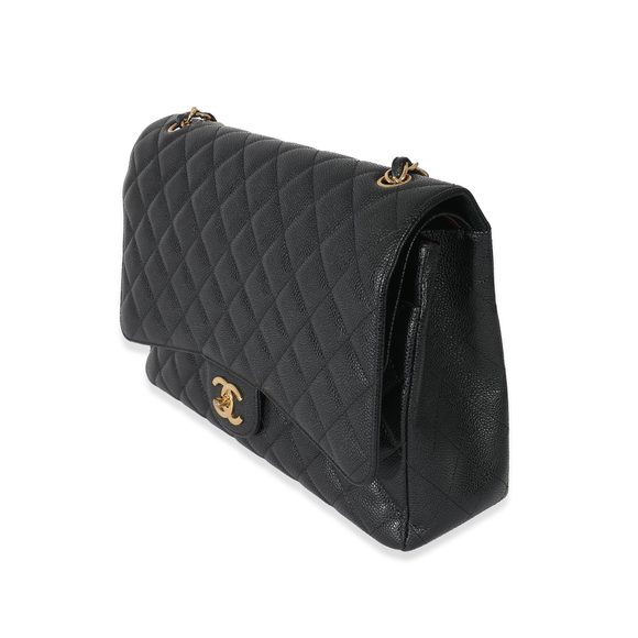 Chanel Black Caviar Maxi Double Flap Bag - Picture 2 of 8